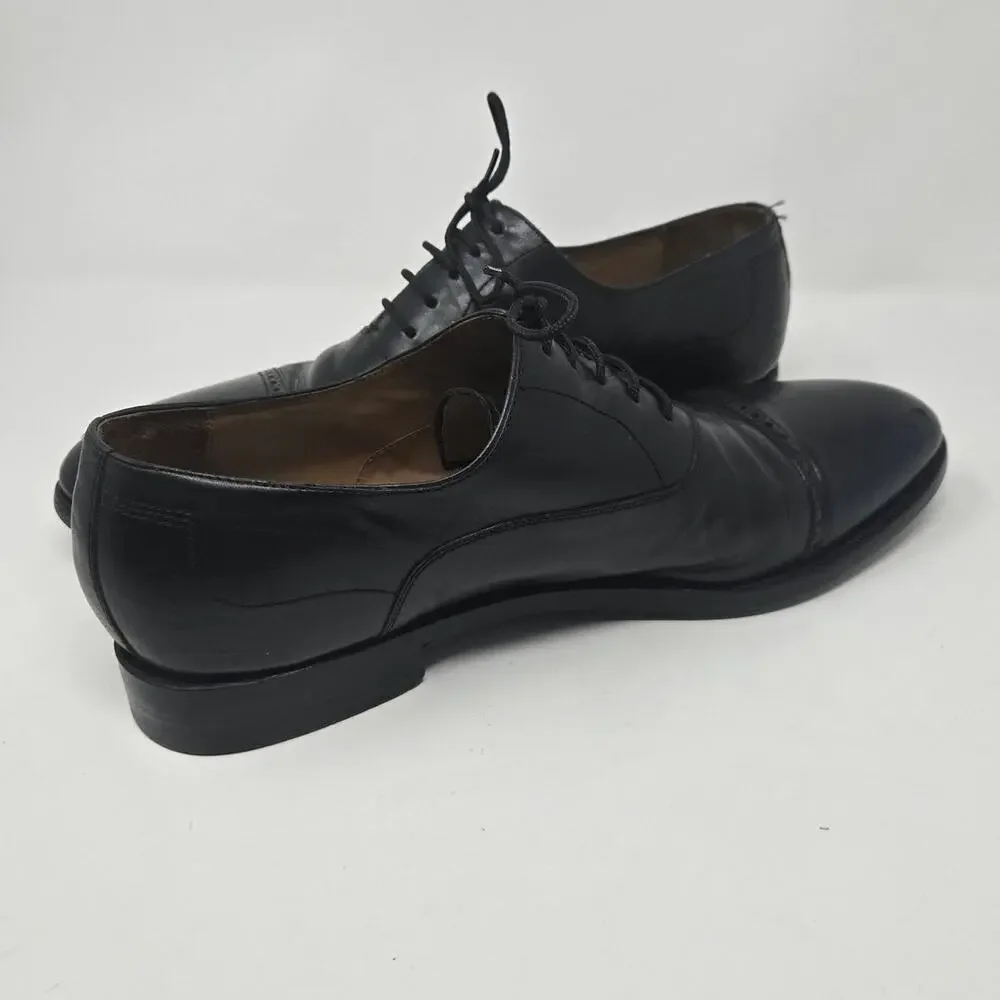 Billy Ruffian Black Leather Oxford Dress Shoes – Men’s UK 12 / US 13.5 / EU 47
